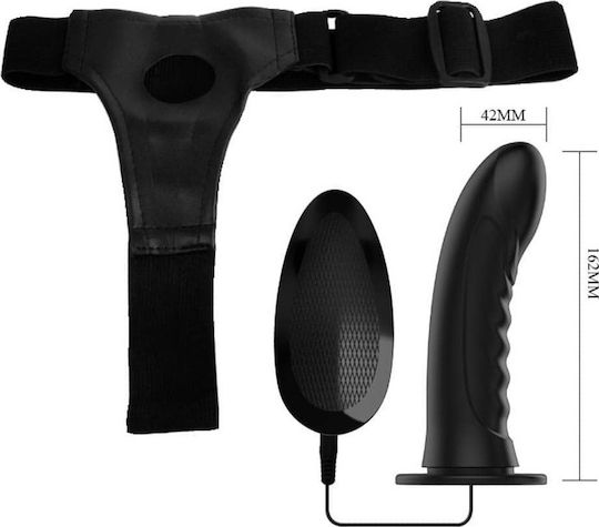 Pretty Love Marvin Harness με Dildo σε Μαύρο Χρώμα