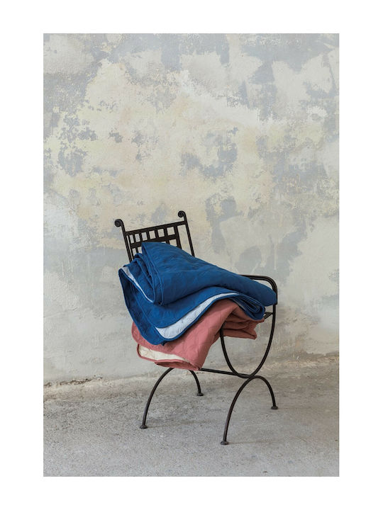 Nima Cuento Coverlet Queen Microfiber Blue 220x240cm