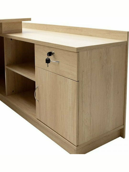 Birou Profesional Colțar Amazon Din Lemn Bej 180x160x76 cm