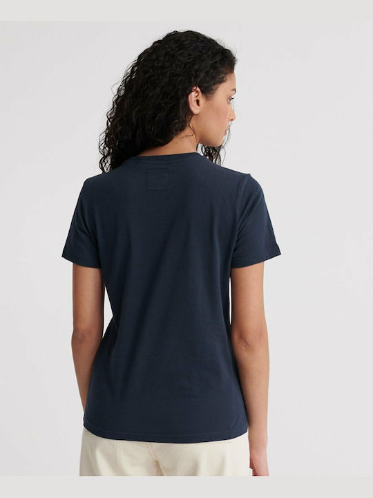 Superdry Entry Premium Sequin Women's T-shirt Navy Blue