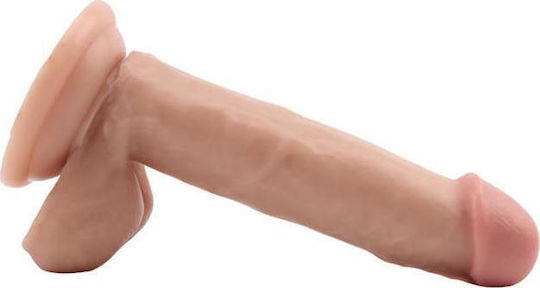 Chisa Novelties Dual Density Fashion Dude Dildo realist cu testicule și ventuză Bej 18cm