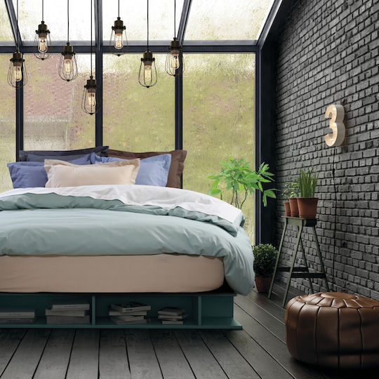 Das Home Bettlaken für Einzelbett 170x260cm. Best 1004 Braun