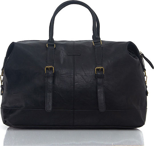 Playbags Σακ Βουαγιάζ Μαύρο από Δερματίνη Μ55xΠ20xΥ42εκ.