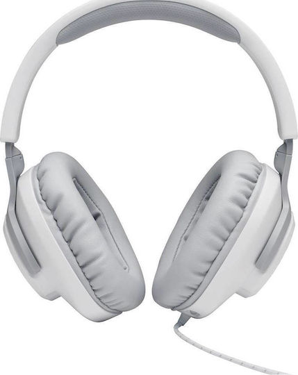 JBL Quantum 100 Over Ear Gaming Headset με σύνδεση 3.5mm Λευκό