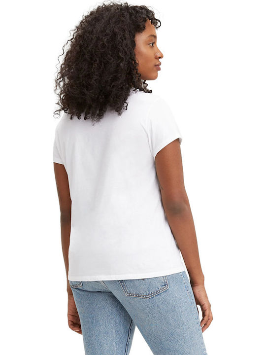 Levi's The Perfect Mineral Γυναικείο T-shirt Λευκό με Στάμπα