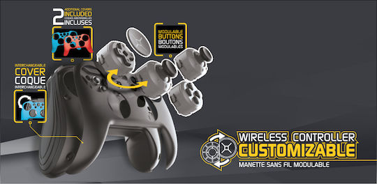 Steelplay Wireless Controller - Interchangeable Buttons για Switch Πολύχρωμο