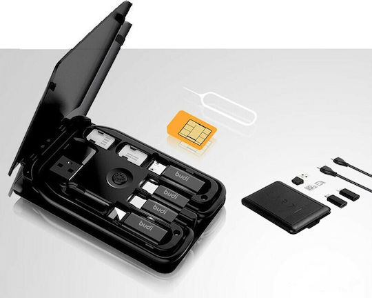 Budi Ασύρματος Φορτιστής (Qi Pad) 5W Μαύρος (M8J515W)
