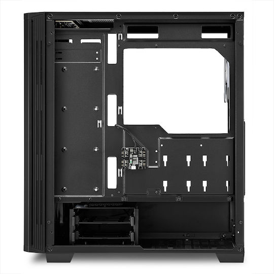 Sharkoon RGB-Beleuchtung 100 Gaming Midi-Turm Computergehäuse mit Seitenfenster Schwarz