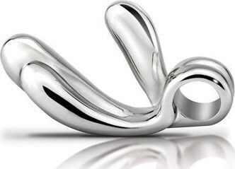Pipedream Metal Worx Double Trouble Анално дилдо Сребрист 10см
