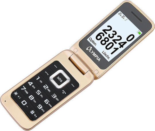 Olympia Luna Dual-SIM Handy mit Tasten (Englisches Menü) Gold