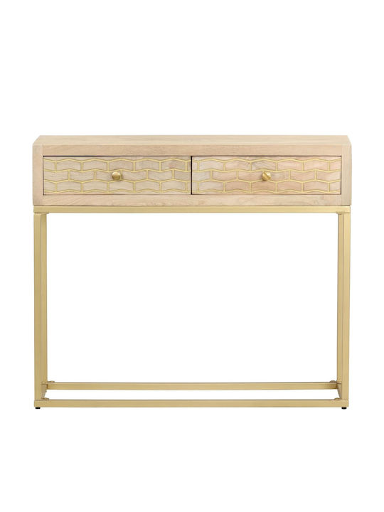 Конзолна маса Golden / Mango wood Д90xШ30xВ75cm