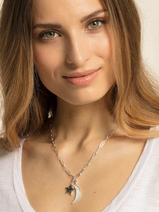Thomas Sabo Mond Pave Charm aus Silber