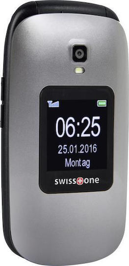 Swisstone BBM 625 Einzel-SIM Handy mit Großen Tasten Silber