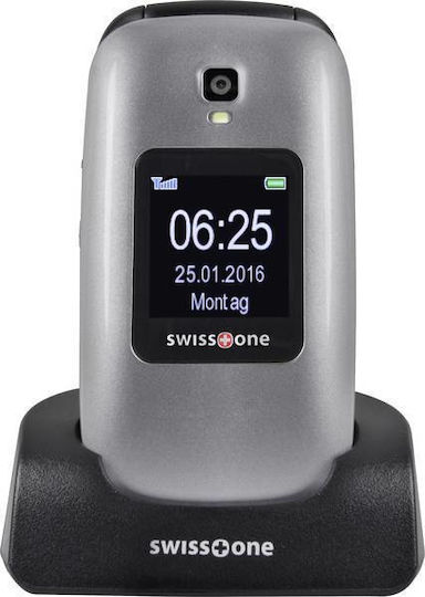 Swisstone BBM 625 Einzel-SIM Handy mit Großen Tasten Silber