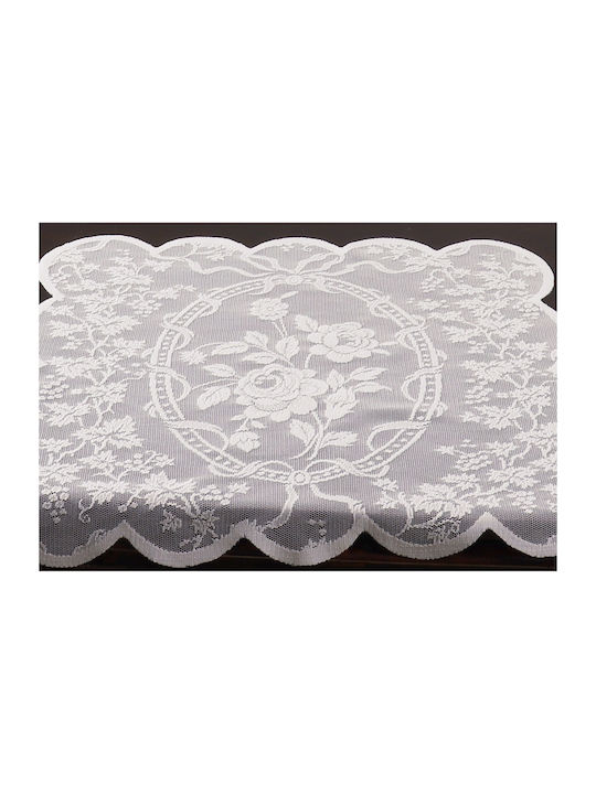 Mc Decor Καρέ Τραπεζομάντηλο με Δαντέλα 16504 Λευκό 40x40εκ.