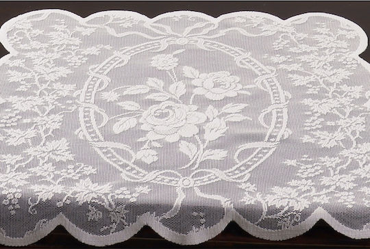 Mc Decor Καρέ Τραπεζομάντηλο με Δαντέλα 16504 Λευκό 40x40εκ.