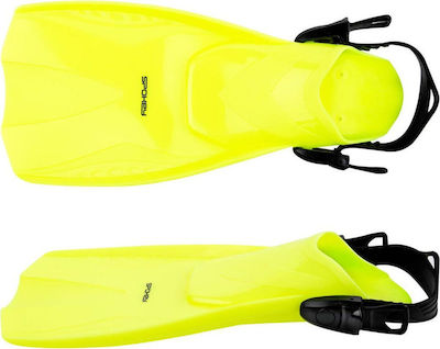 Spokey Bojko Kids Indepedent Scuba Diving Fins with Respirator & Mask Medium Yellow Snorkel Set -yellow