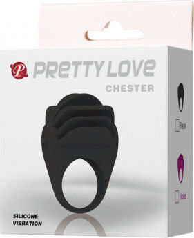 Pretty Love Chester Вибриращ Пръстен Петел Черен BI-210137