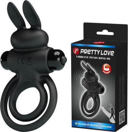 Pretty Love Vibrant Penis Ring III Δονούμενο Δαχτυλίδι Πέους Μαύρο BI-210206
