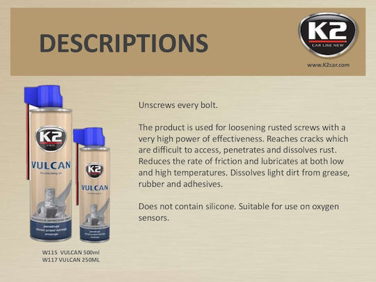 K2 Spray Corrosion Inhibitor 250ml 1pcs