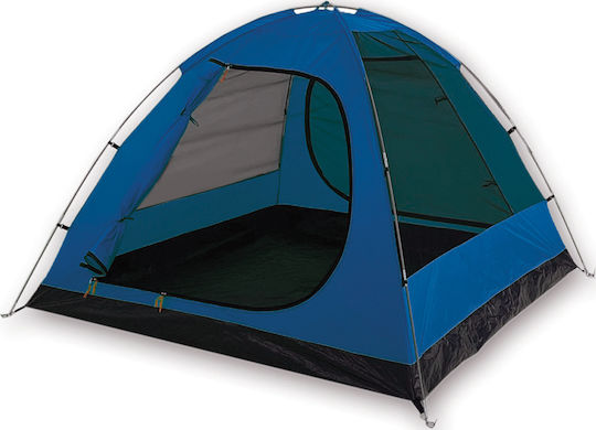 Camping Plus by Terra Celeste Camping Tent Igloo Blue with Double Cloth 4 Seasons for 4 People 290x250x170cm