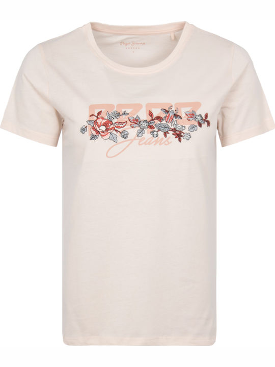 Pepe Jeans Pepa Women's T-shirt Floral Orange