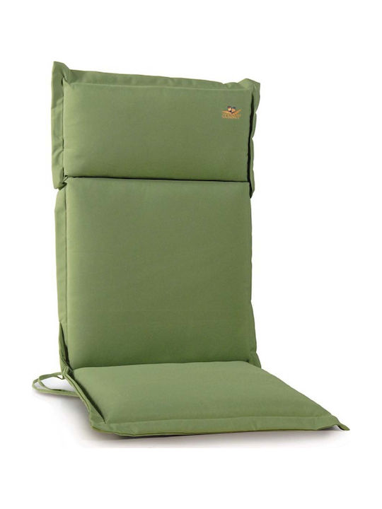 Lianos Waterproof Garden Chair Cushion with Back Green 114x46cm.