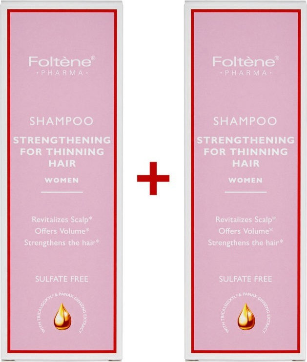 Foltene Shampoo Strengthening for Thinning Hair Women Sulfate Free 2 x