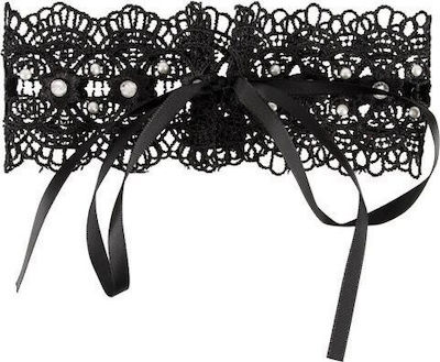 Cottelli Collection Accessories Lace Choker with Rhinestones