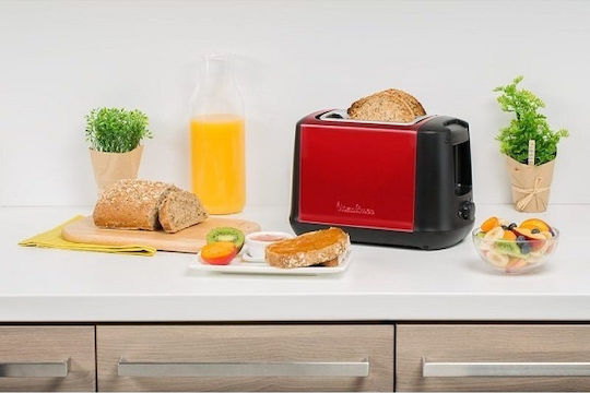 Moulinex Subito Φρυγανιέρα 2 Θέσεων 850W Κόκκινη