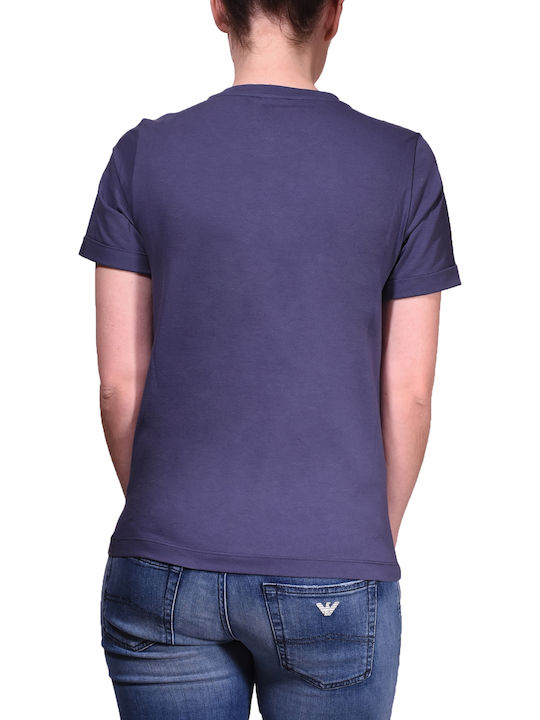 Emporio Armani Γυναικείο T-shirt Navy Μπλε με Στάμπα