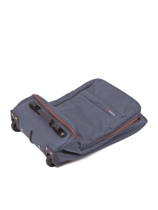 Benzi BZ5565 Cabin Fabric Gray Travel Suitcase With 2 Wheels Height 51cm