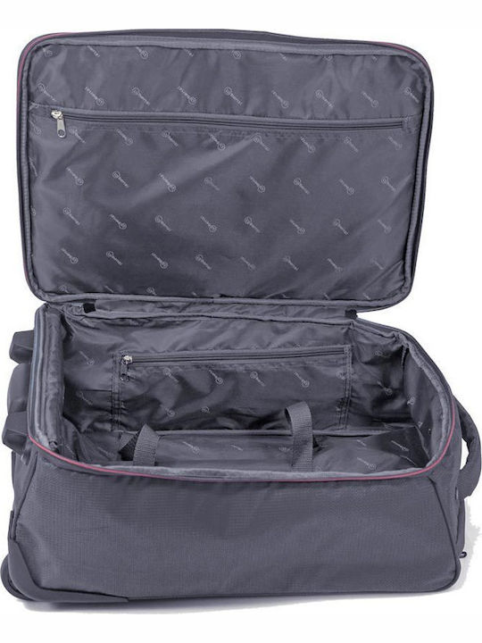 Benzi BZ5565 Cabin Fabric Gray Travel Suitcase With 2 Wheels Height 51cm
