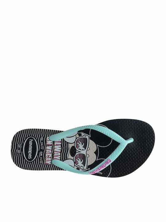 Kinder Flip Flops Mickey Türkis Slim Disney Cool