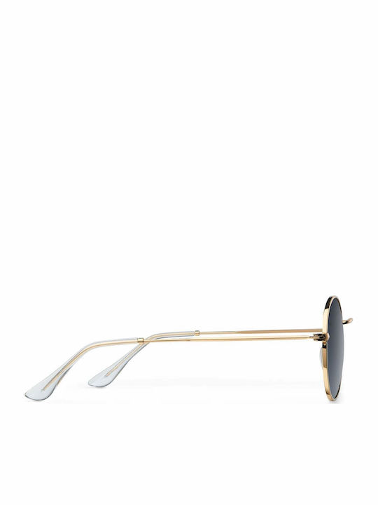 Meller Kendi Unisex Sonnenbrille mit Gold Metall Gestell und Schwarz Polarisiert Linse KE-GOLDCAR