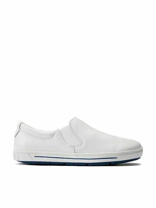 Birkenstock QO 400 Cuir naturel Нисък Работни White