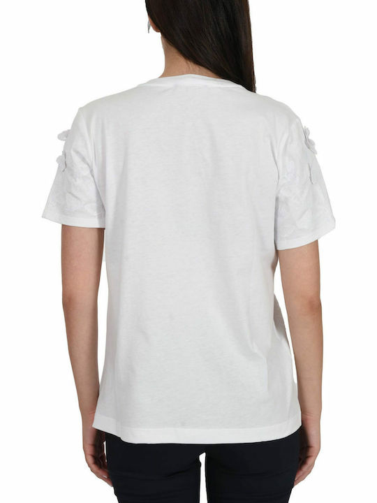 Michael Kors Women's T-shirt White MS95M3RBUA-100