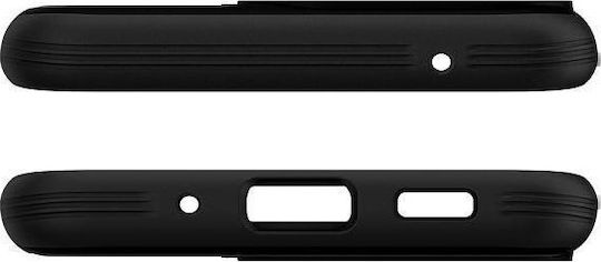Spigen Ciel Leather Brick Задна корица Кожа 2мм Черен (Galaxy S20 Ultra)