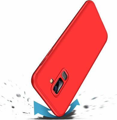 360 Vollschutz Kunststoff Rot (Galaxy A6+ 2018)