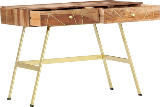 Γραφείο 100x55x75εκ. Sheesham / Χρυσό