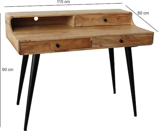 Σεκρετέρ 115x60x90εκ. Καφέ