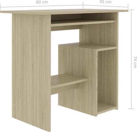 Бюро Дървесно Sonoma Дъб 80x45x74см