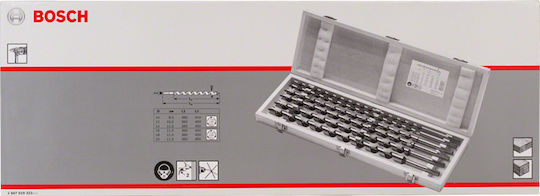 Bosch Auger Satz 6 Bohrer mit Zylindrischem Schaft für Holz