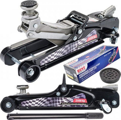 Powermat Hydraulic Carriage Jack with Lifting Capacity up to 36cm and Weight Capacity up to 2.5 Tons