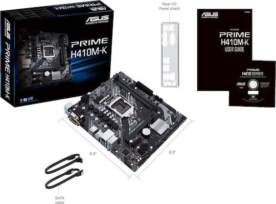 Asus Prime H410M-K Motherboard Micro ATX με Intel 1200 Socket 90MB13I0-M0EAY0
