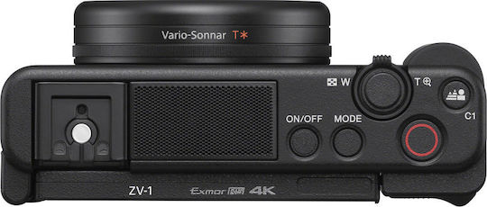 Sony ZV-1 Компактен Фотоапарат 20.1МР Оптично Увеличение 2.7x Черна