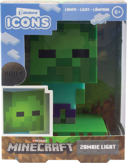 Paladone Lampă decorativă pentru copii Minecraft Zombie Verde 10εκ.