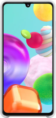 Samsung Silicone Cover Umschlag Rückseite Silikon Weiß (Galaxy A41) EF-PA415TWEGEU