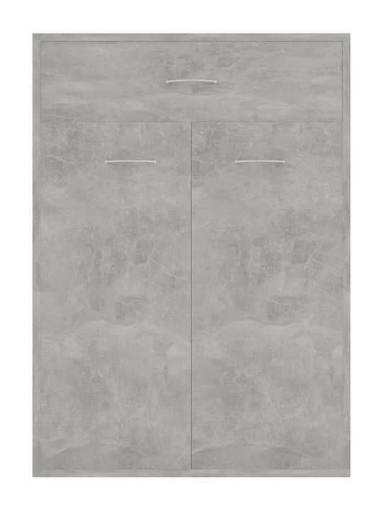 Ξύλινη Παπουτσοθήκη με 4 Ράφια Γκρι Μ60xΠ35xΥ84cm