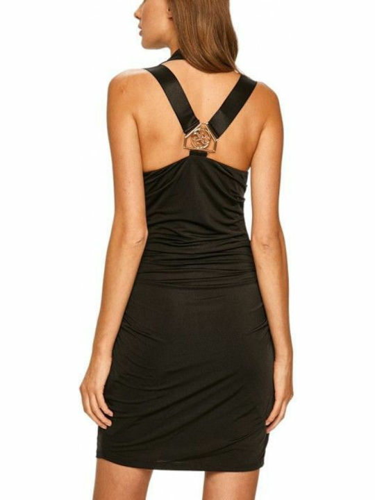 Guess Mini Evening Dress Draped Black